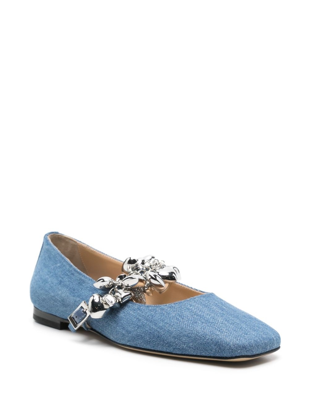 heart-charm ballet flats - 2