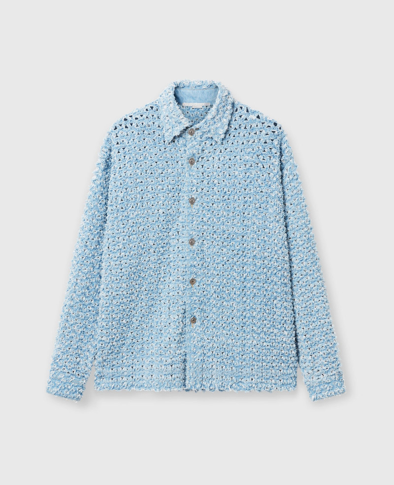 Oversized Denim Bouclé Shirt 1