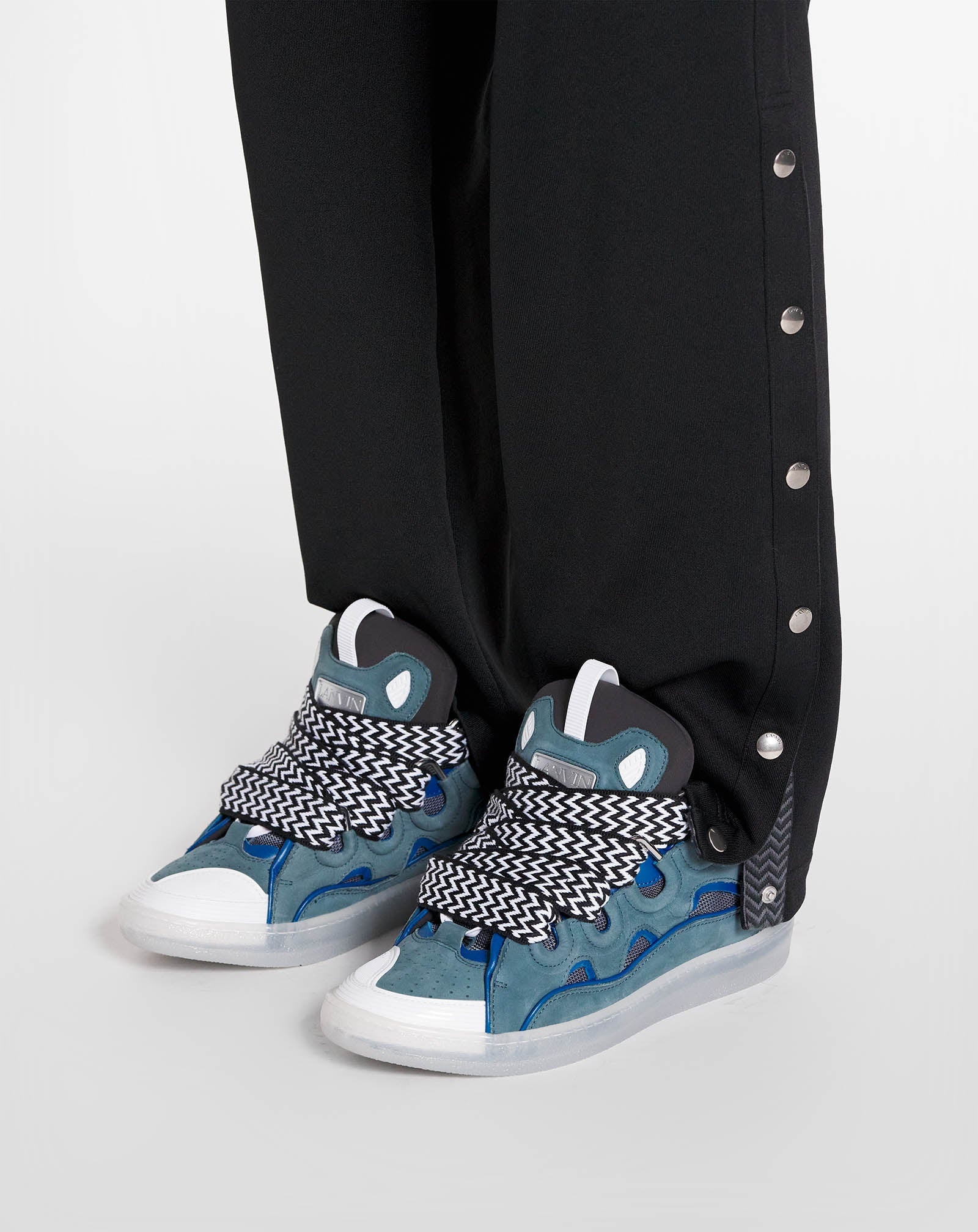 LEATHER CURB SNEAKERS - 3