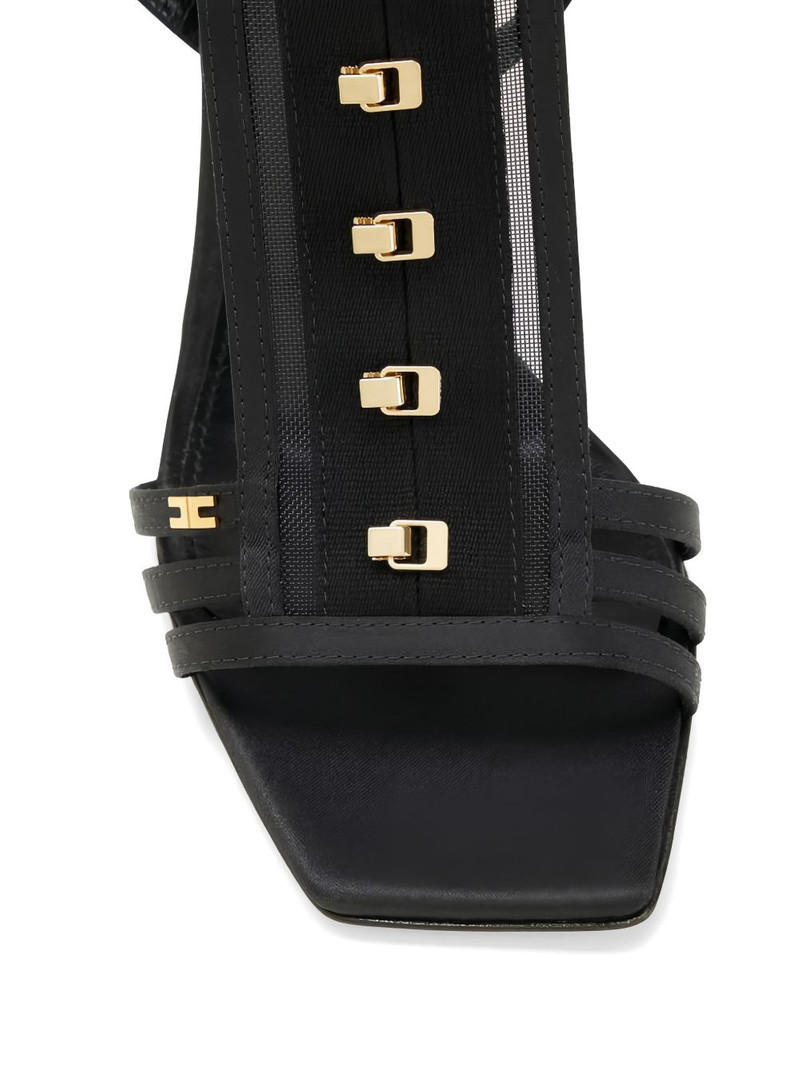 satin ankle-strap heeled sandals 4