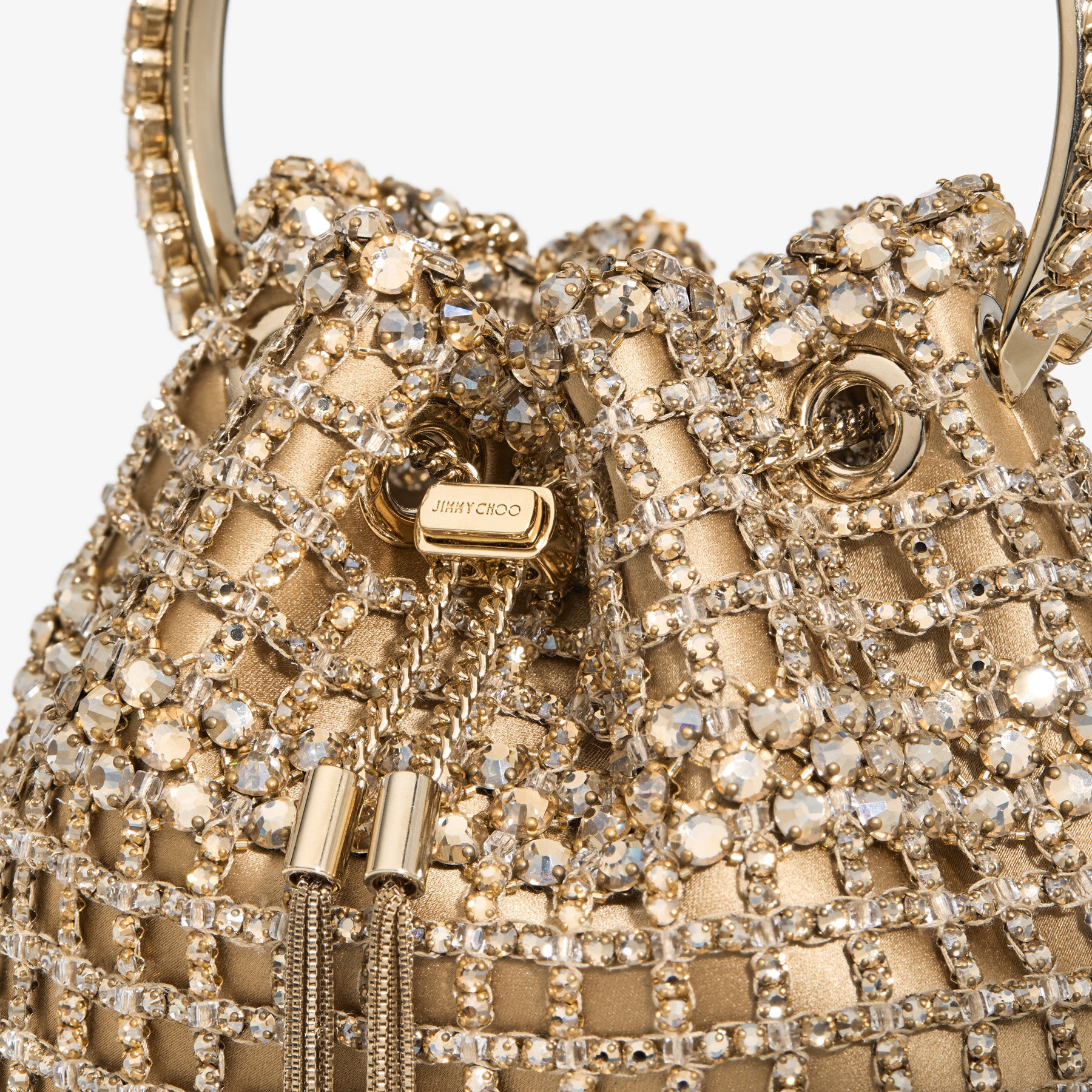 Atelier Bon Bon
Gold Satin Crystal Bag - 3