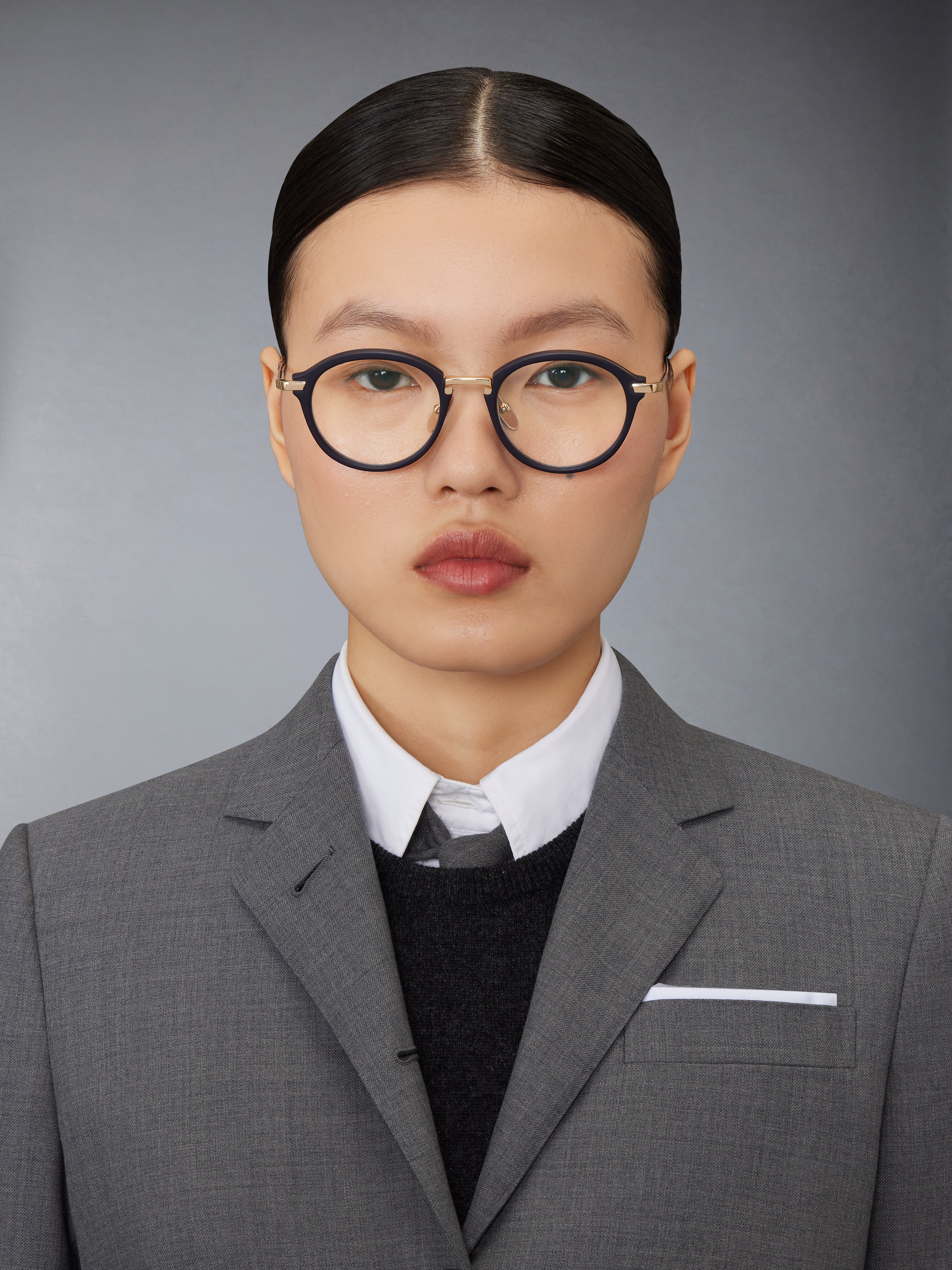 Acetate and Titanium Round Eyeglasses - 2