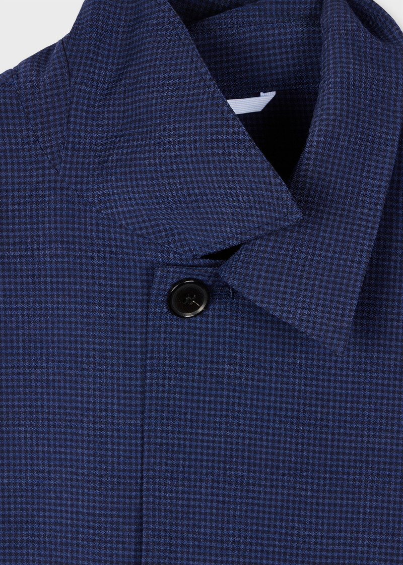 Paul Smith Navy Check Stretch-Wool Seersucker Co-Ord outlook