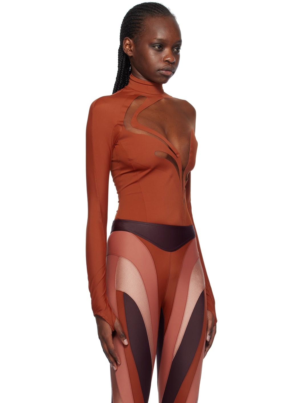 Tan Swirly Bodysuit - 2