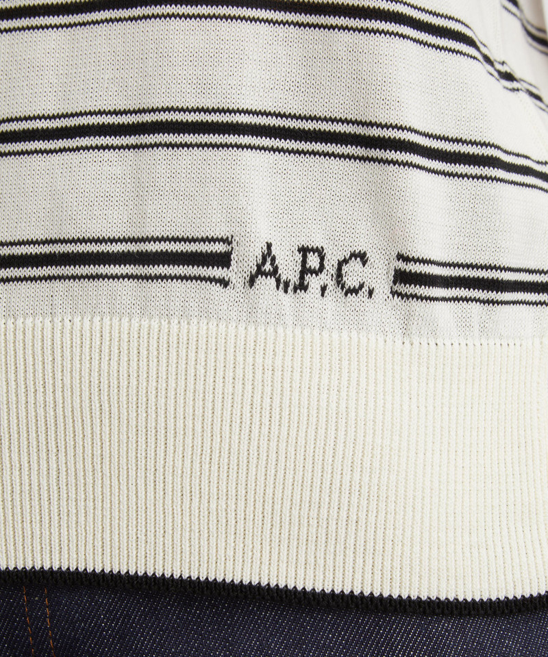 Short-Sleeve Striped Knit Top 5