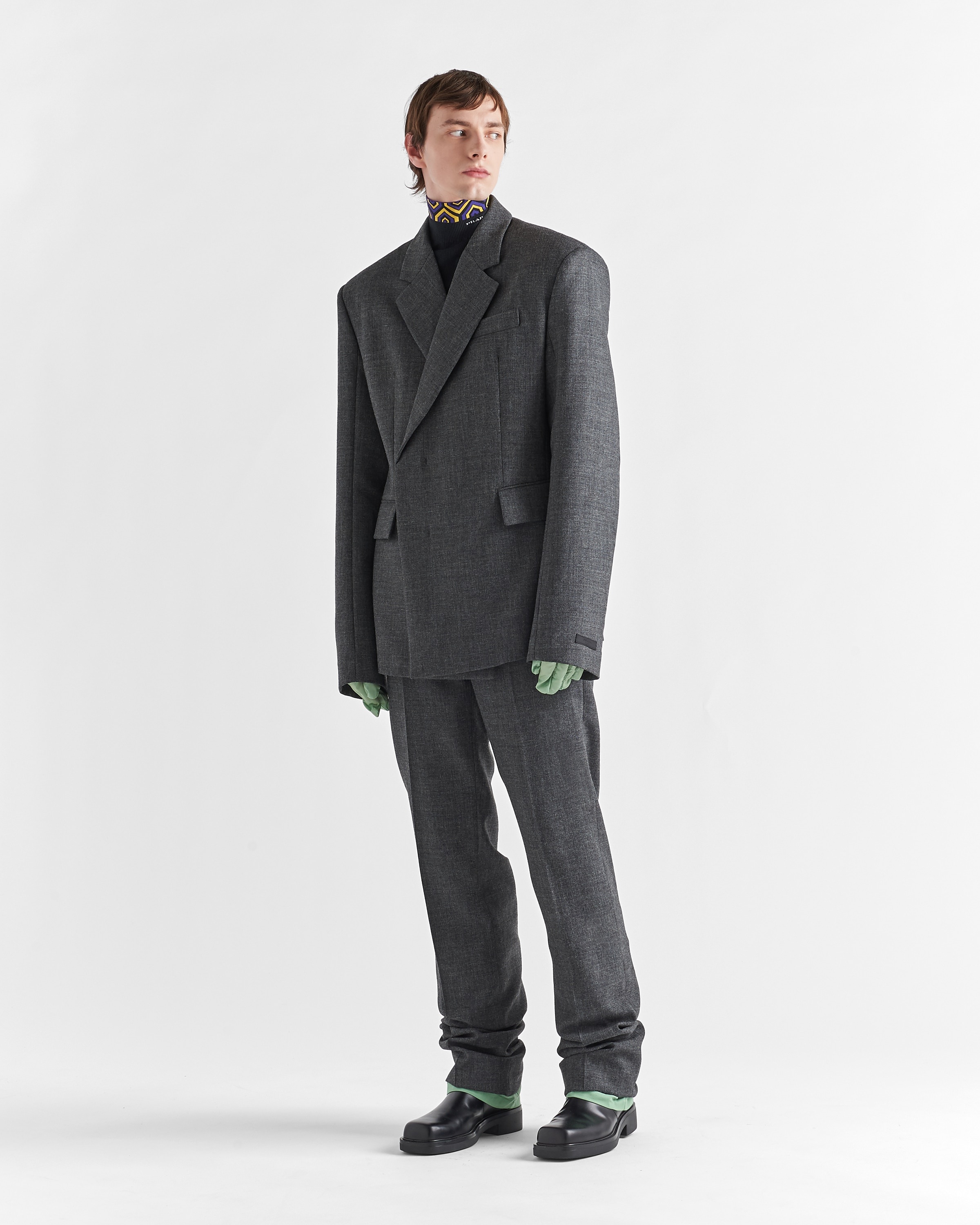 Double-breasted wool jacket - 2