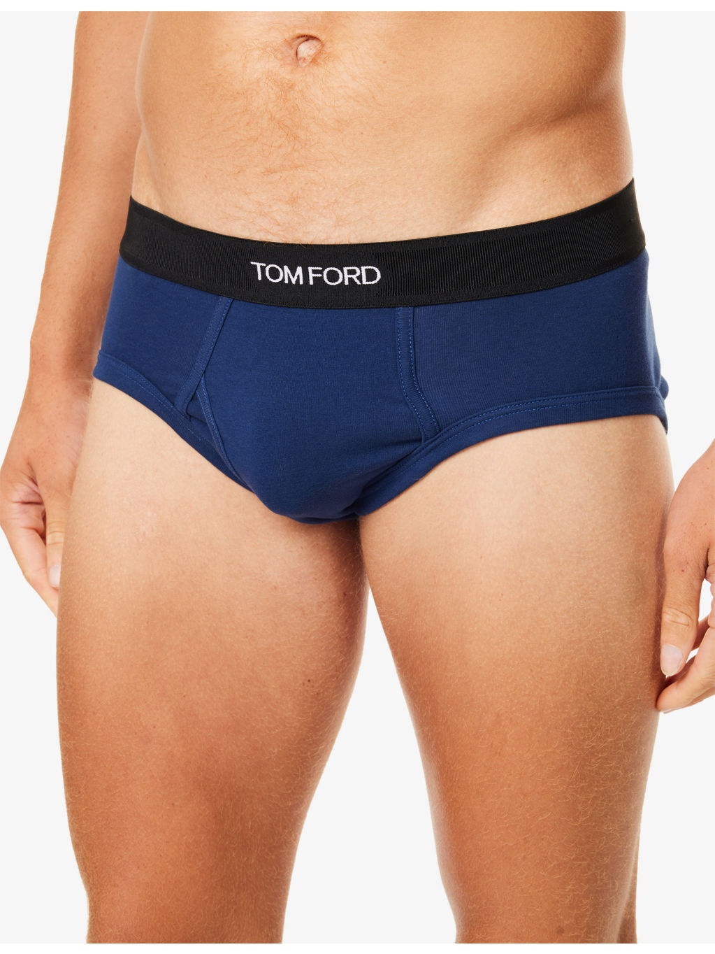 Branded-Waistband Cotton-Jersey Briefs - 4