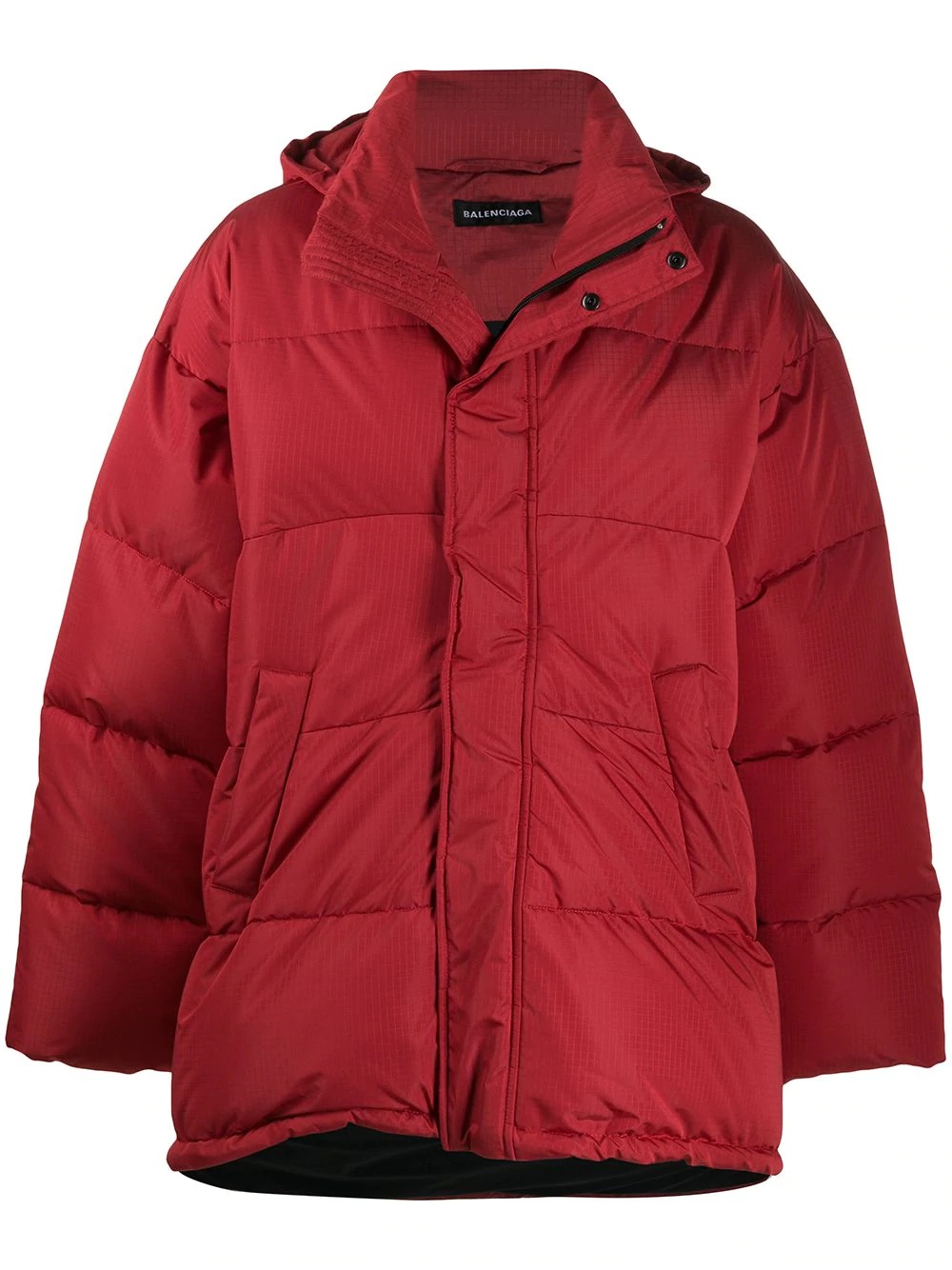 short padded parka coat - 1