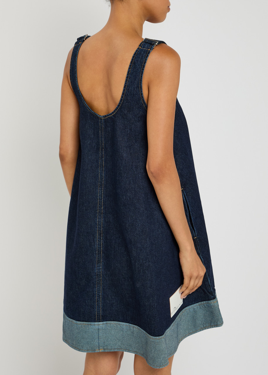 3.1 Phillip Lim Trapeze Denim Mini Dress - 3