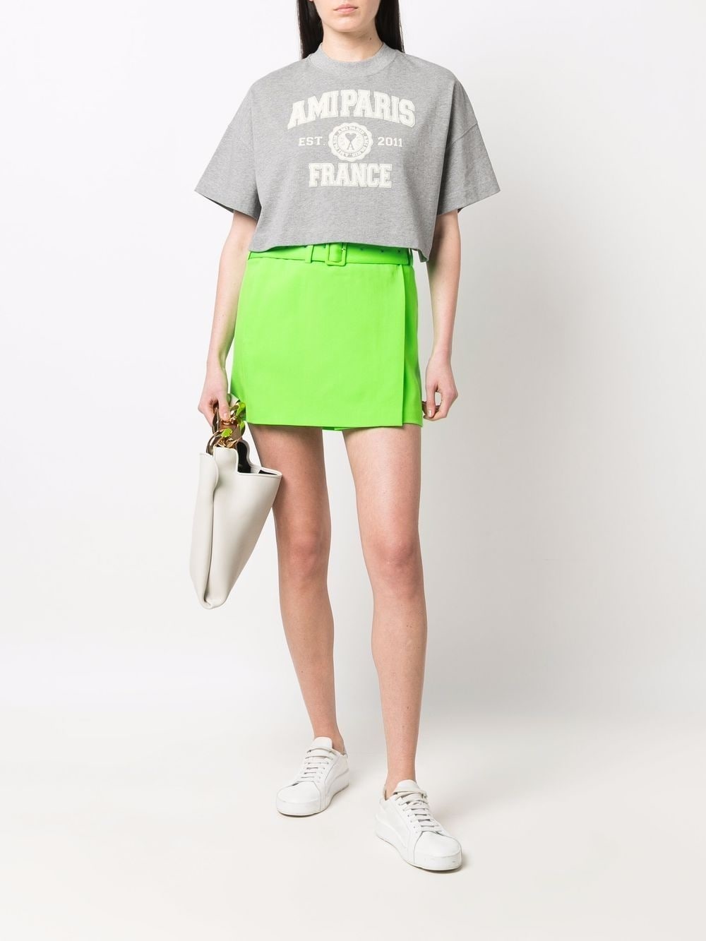high-waisted belted miniskirt - 6