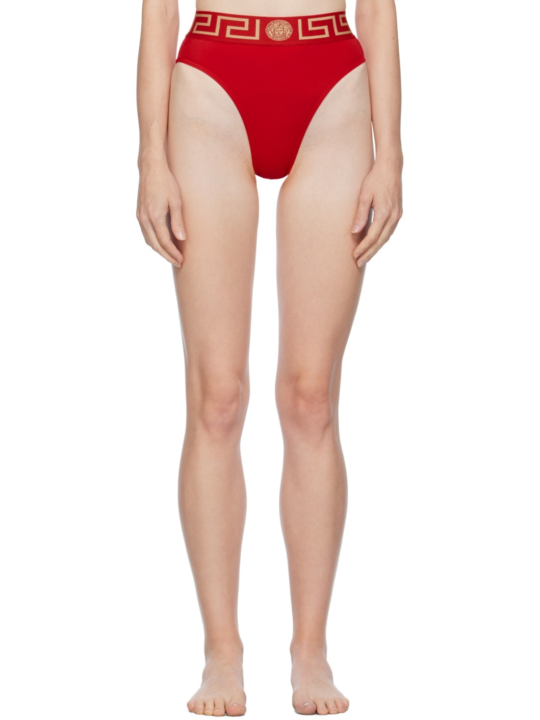 Red Greca Bikini Bottoms - 1