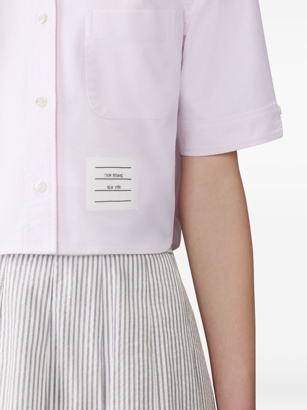 logo-patch short-sleeve shirt - 5