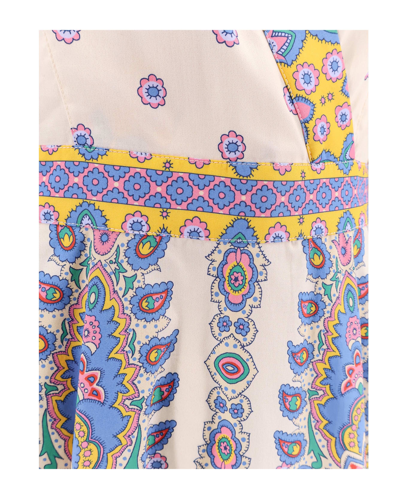 Flounced Cotton Dress - 3