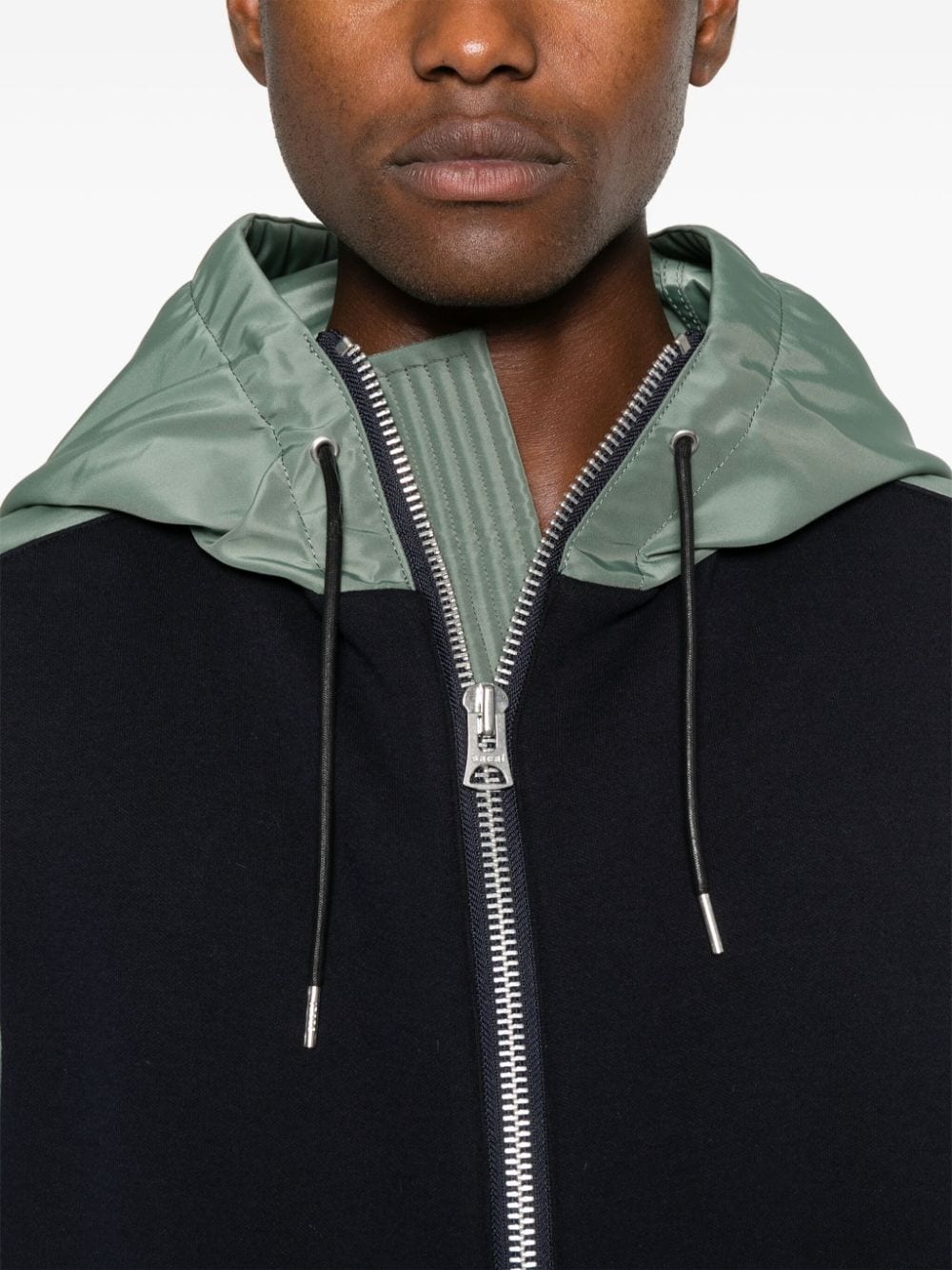 panelled hoodie - 5