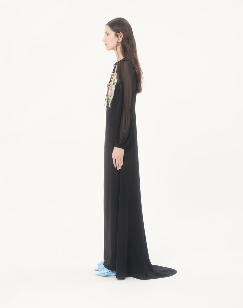 EMBROIDERED GEORGETTE LONG DRESS 5