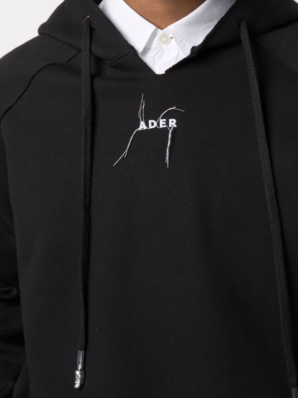 logo-embroidered hoodie - 6