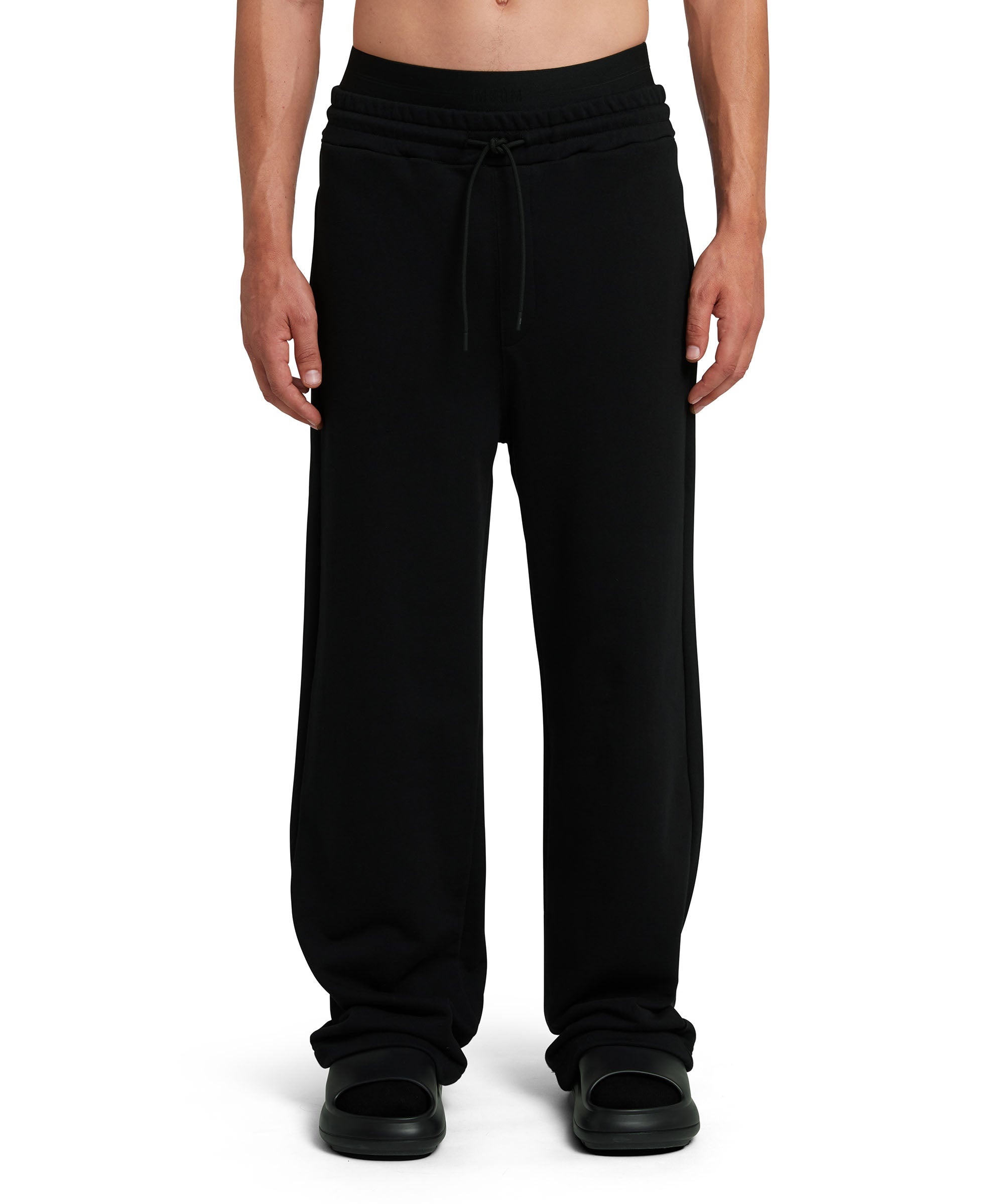 Sweat pants with double elastic waistband logo - 2