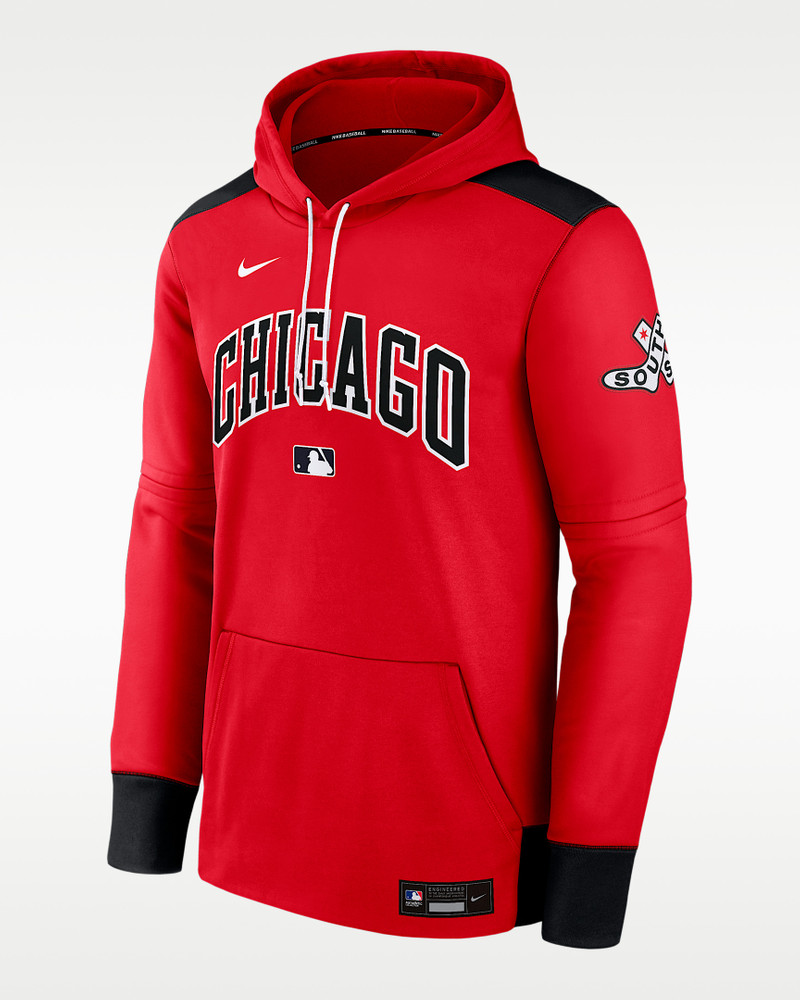 Chicago White Sox Authentic Collection City Connect Men's Nike Therma MLB Pullover Hoodie 1