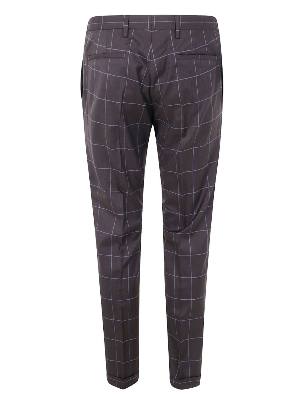 checked-pattern tailored trousers - 2