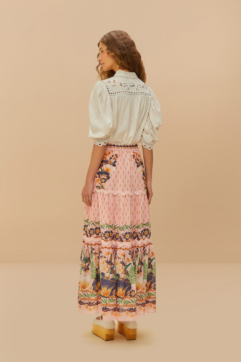 Pink Dream Garden Maxi Skirt 5