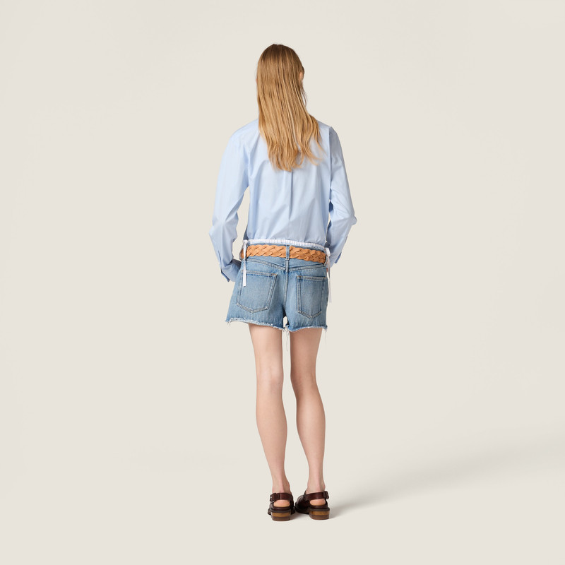 Washed denim shorts 3