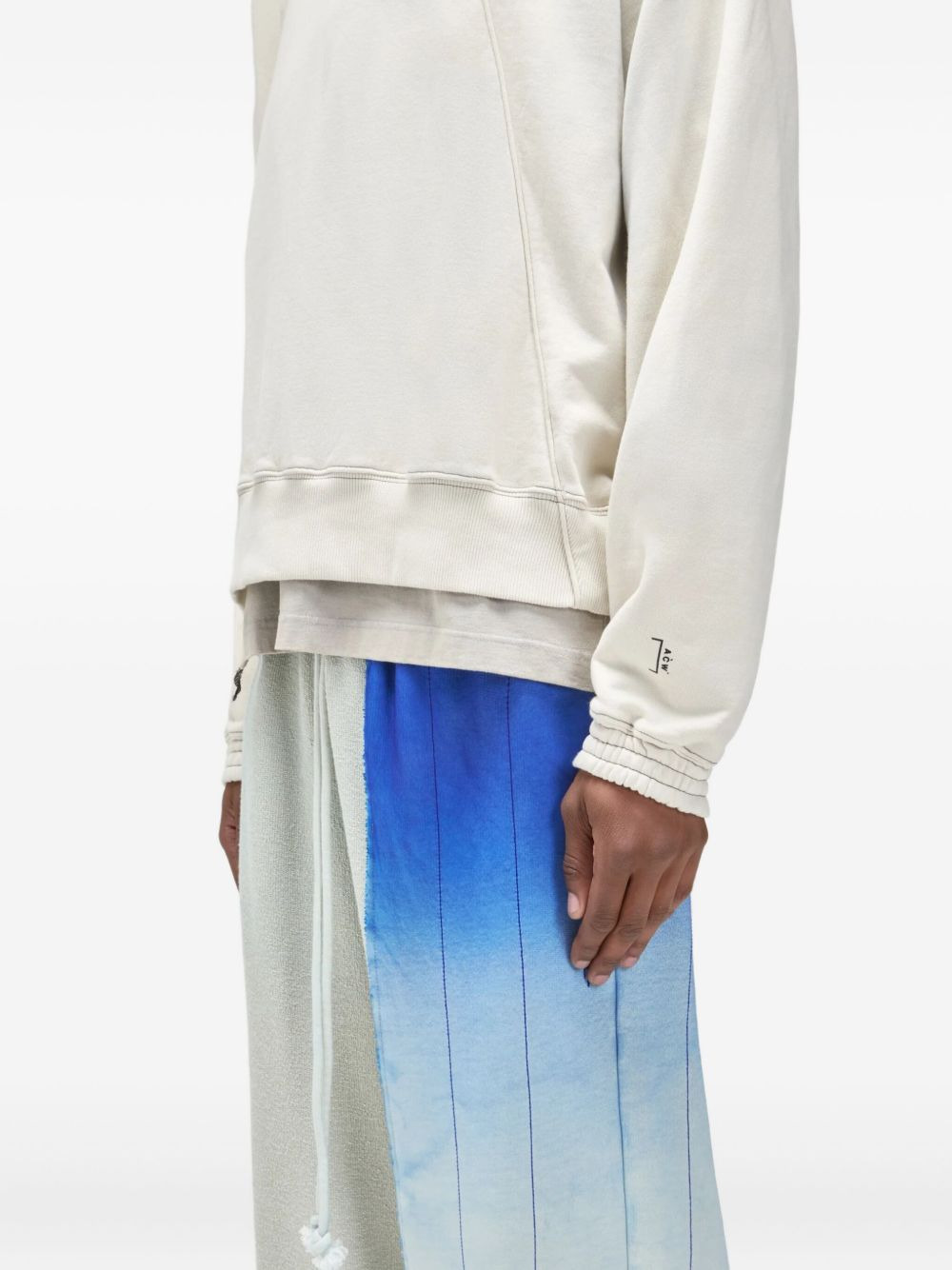 panelled cotton sweatshirt - 5