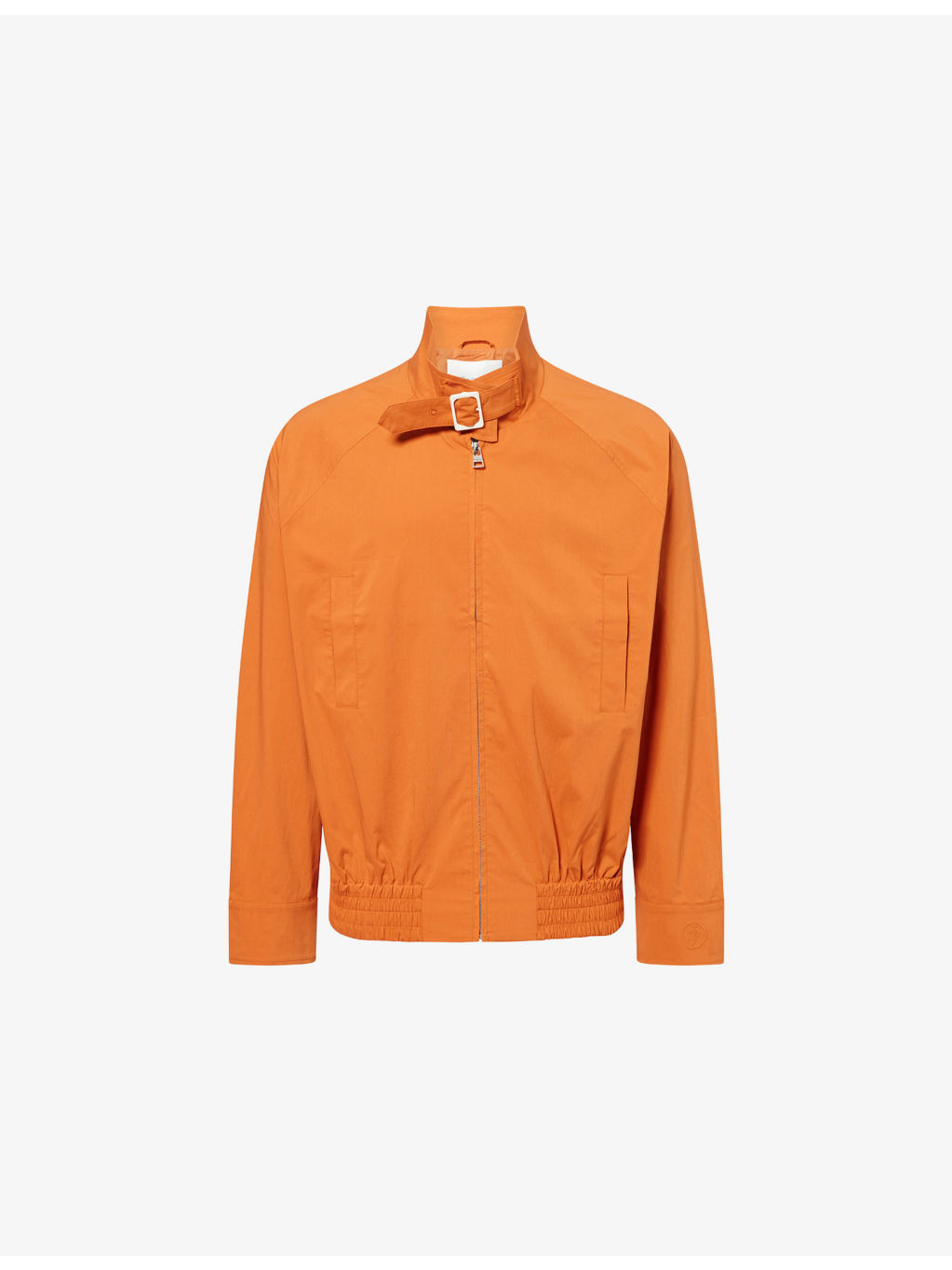 Belted-Collar Lightweight Cotton-Blend Harrington Jacket - 1