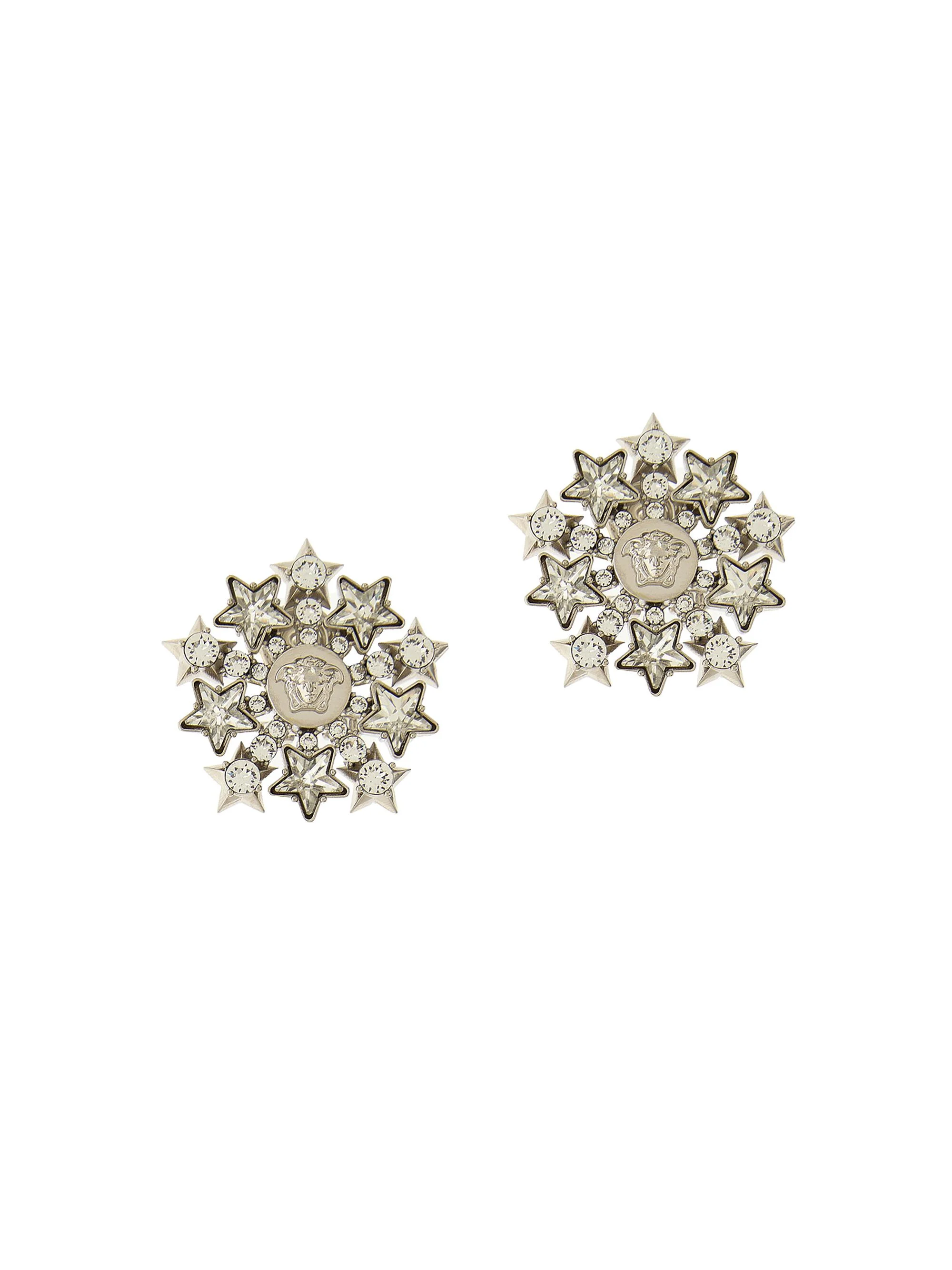 Women's Star Stream Silvertone & Glass Crystal Stud Earrings - Palladium Crystal - 1
