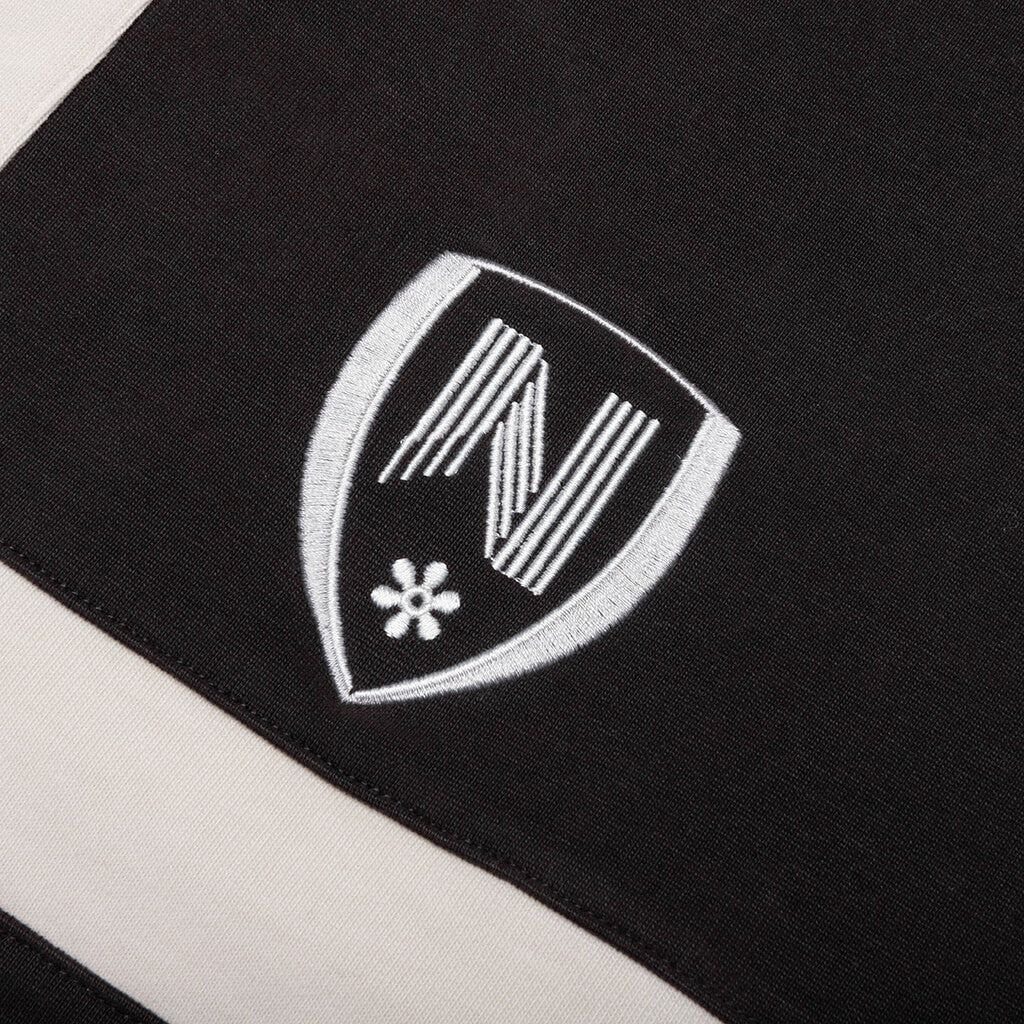 COLLEGIATE S/S POLO SHIRT - OFF BLACK - 4