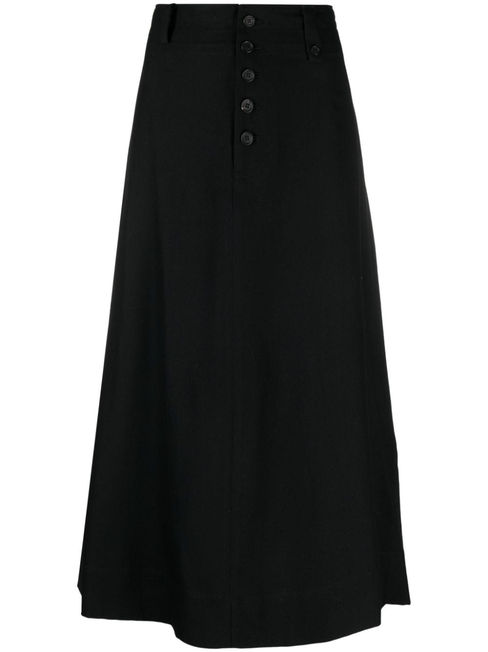 high-waisted A-line midi skirt - 1