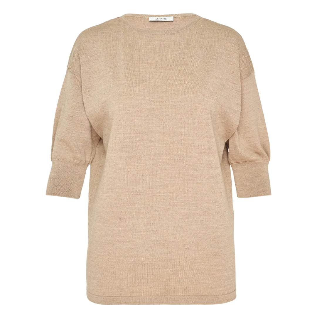 Short Sleeve Fine Knit Sweater - 1