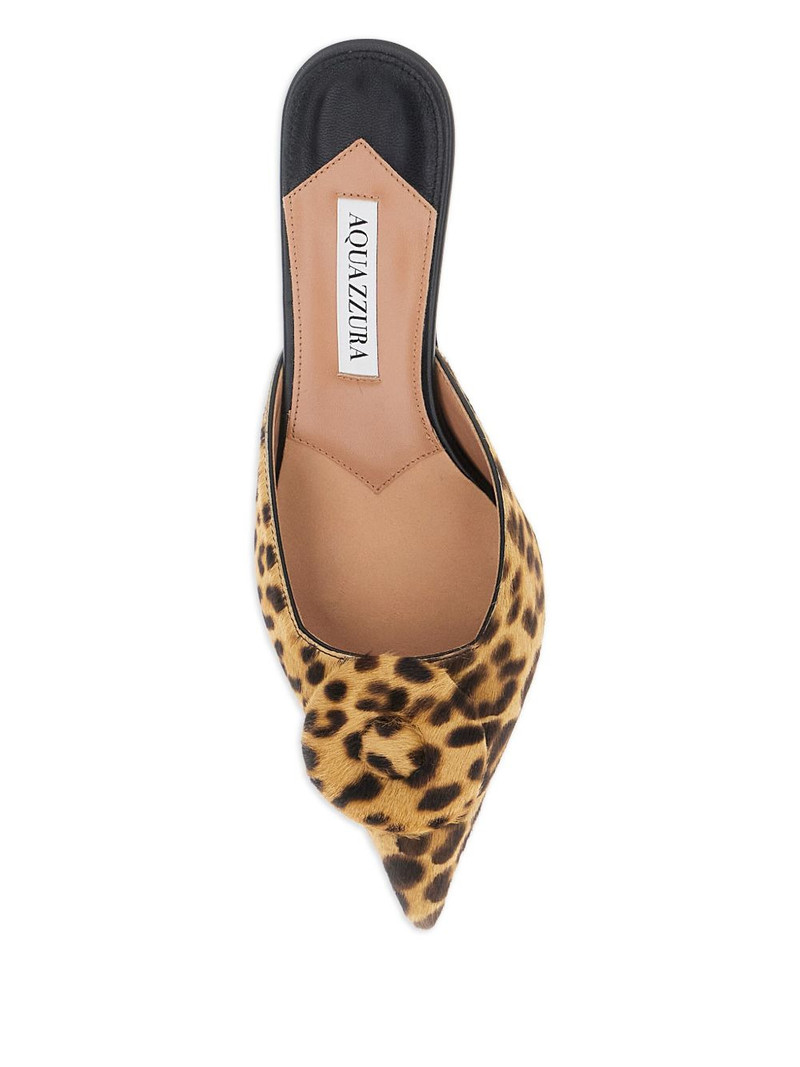 50mm The Hoop leopard-print bow mules 4