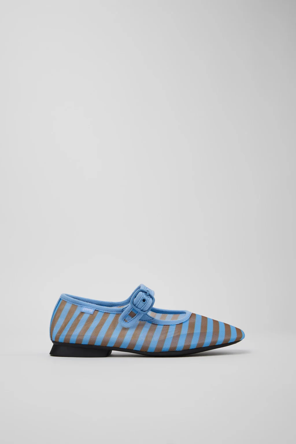 Casi Myra Blue Textile Ballerinas for Women. - 1