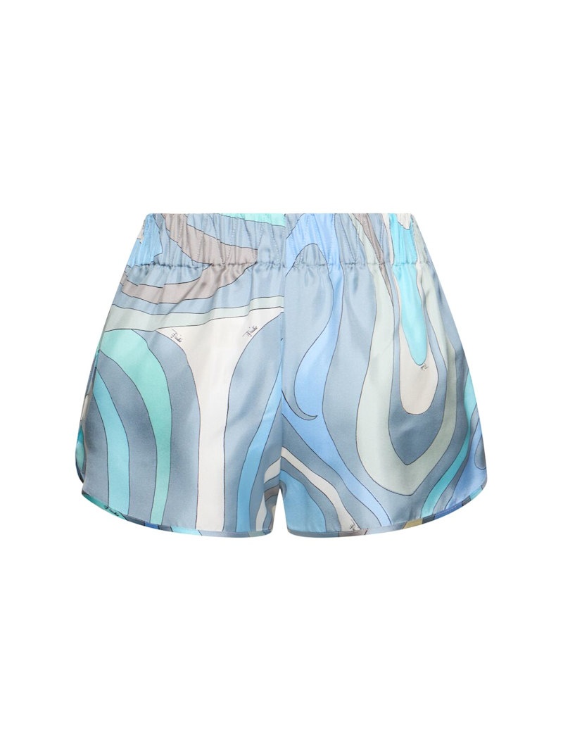 Printed silk twill shorts - 3