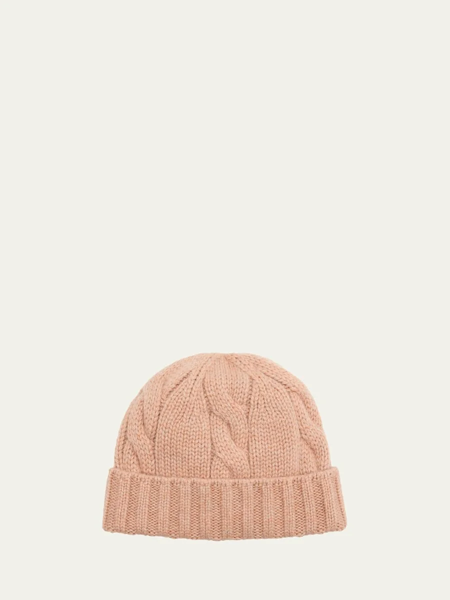 Cashmere Cable Knit Beanie - 1