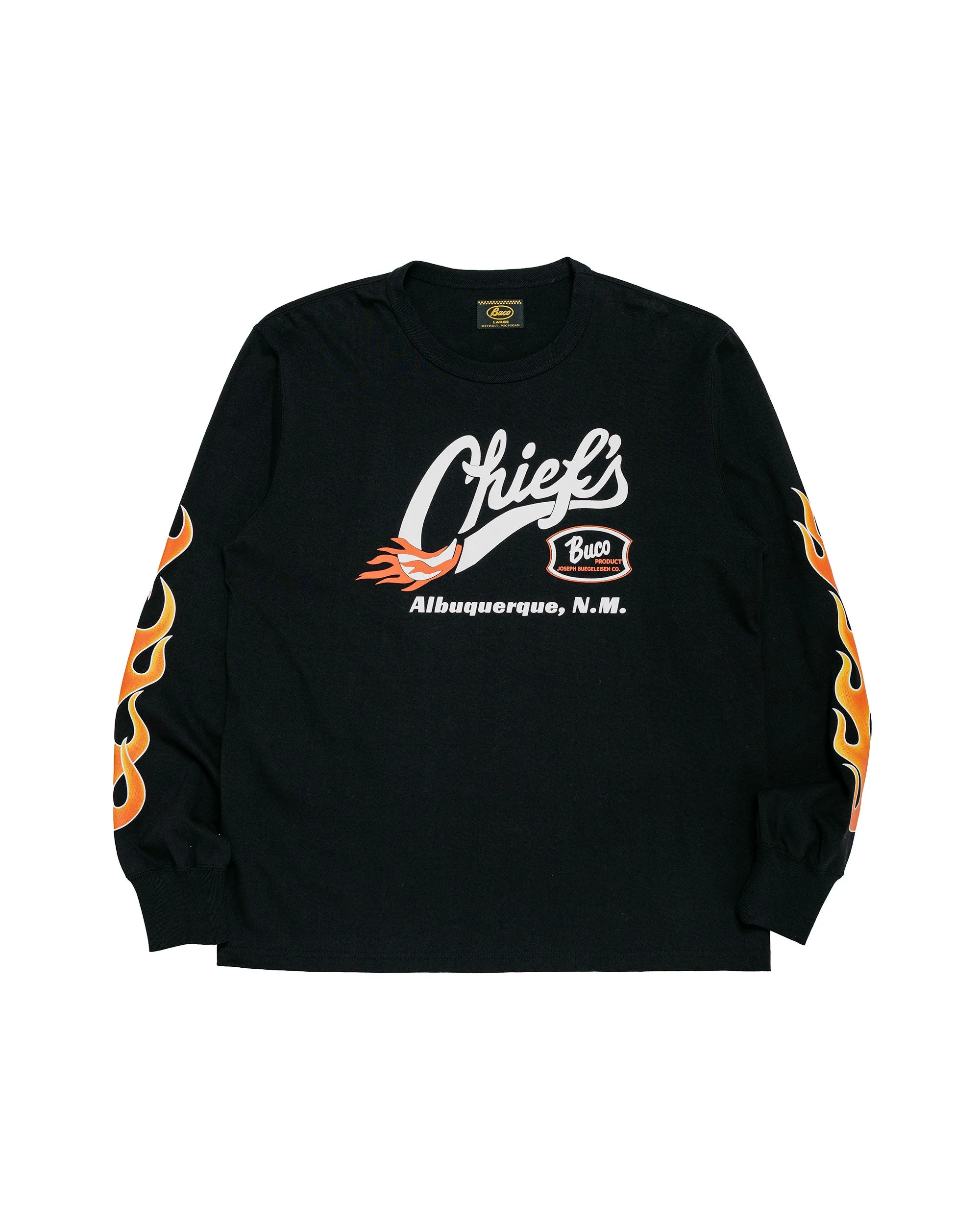 BC26005 BUCO L/S Tee / Chiefs Black/Red - 1