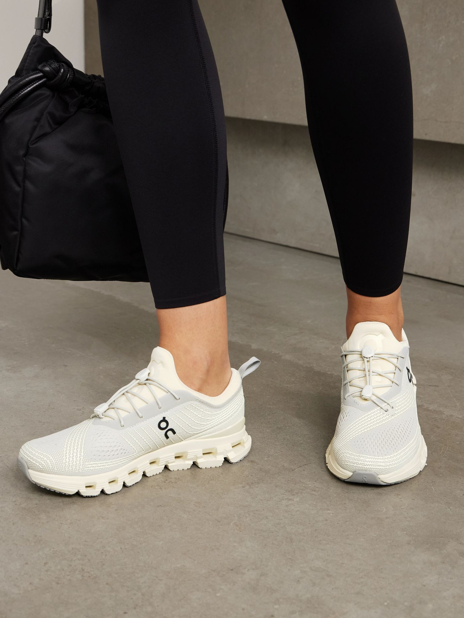 Cloud X Z5 rubber-trimmed mesh sneakers Cream - 2