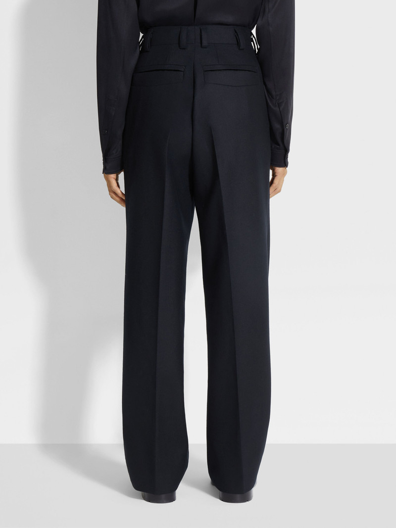 BLACK MÉLANGE WOOL PANTS 6