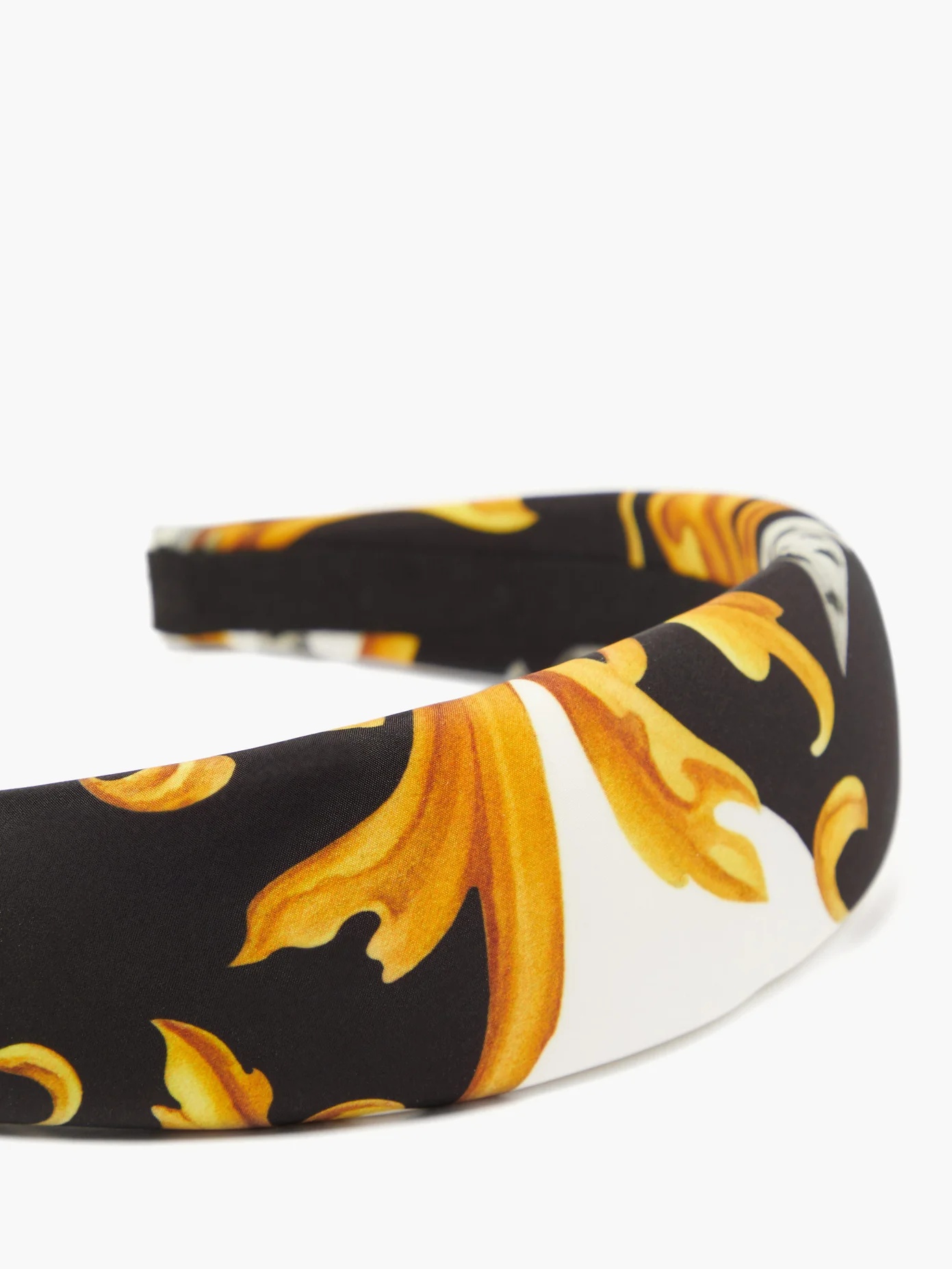 Baroque-print satin headband - 2