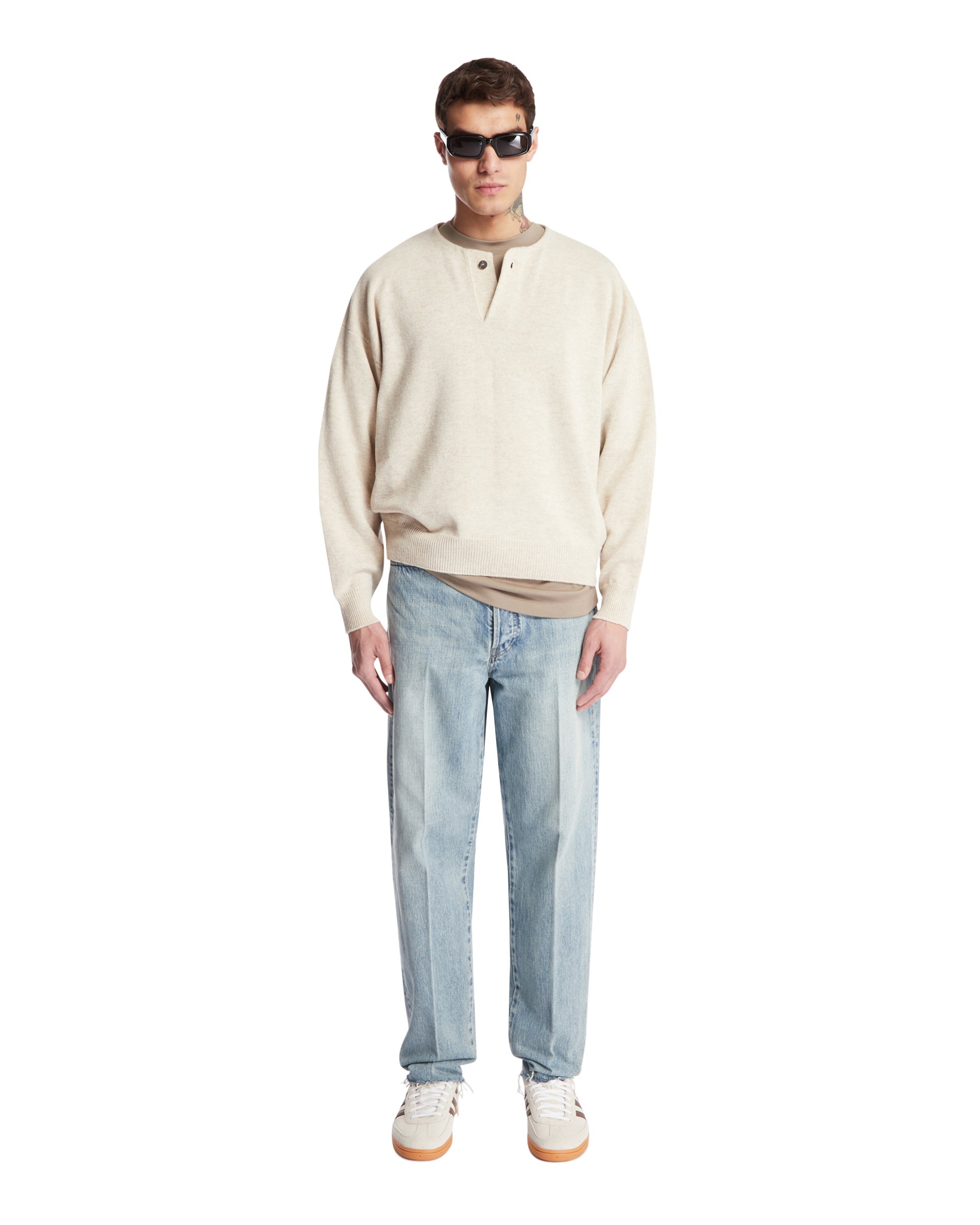 Blue Pleated Jeans - 2