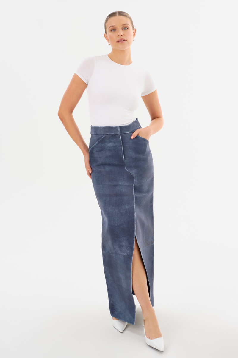 MARIETTE | Leather Maxi Skirt 1