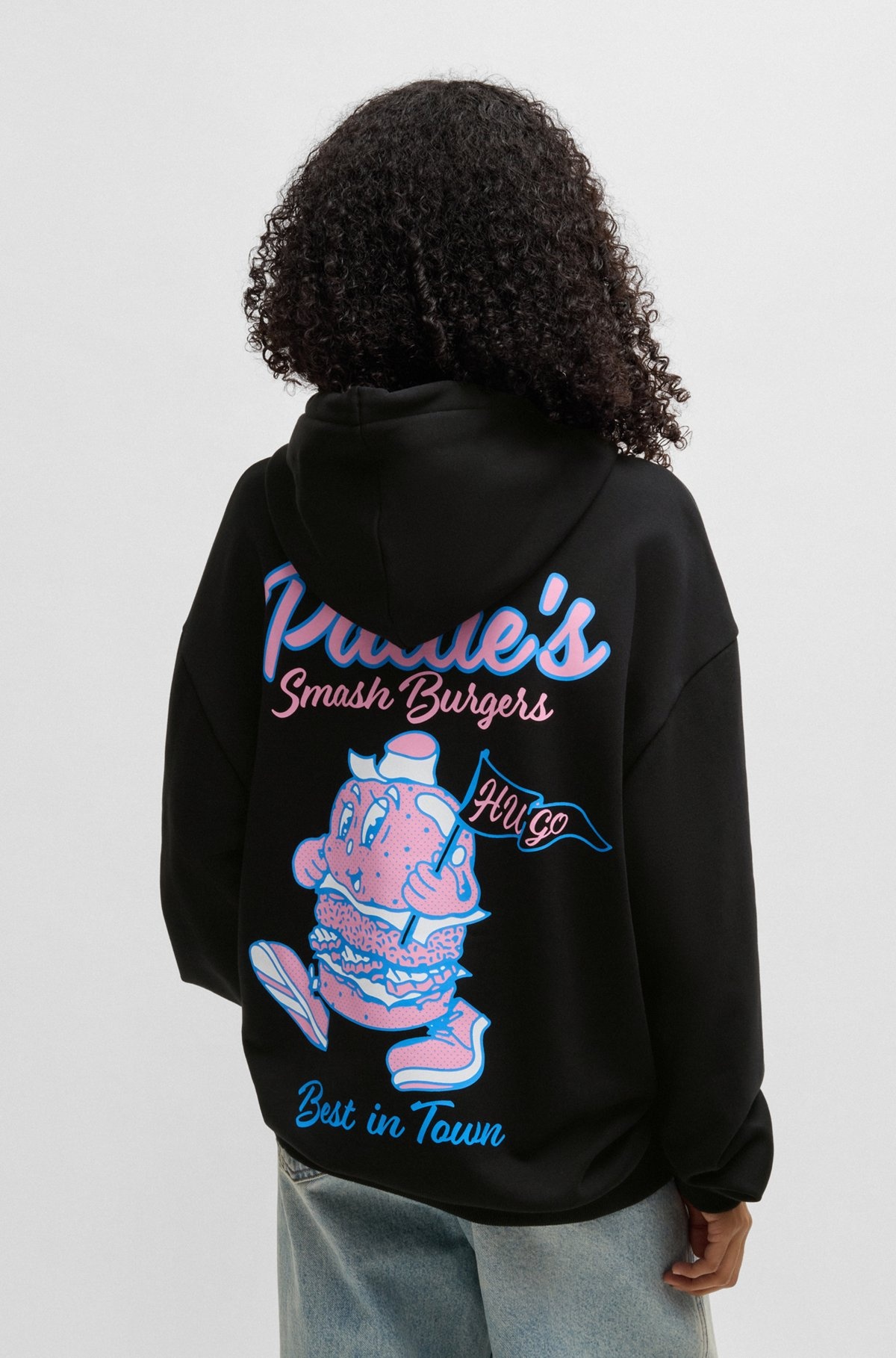 COTTON-TERRY HOODIE WITH STREET-FOOD GRAPHICS - 6