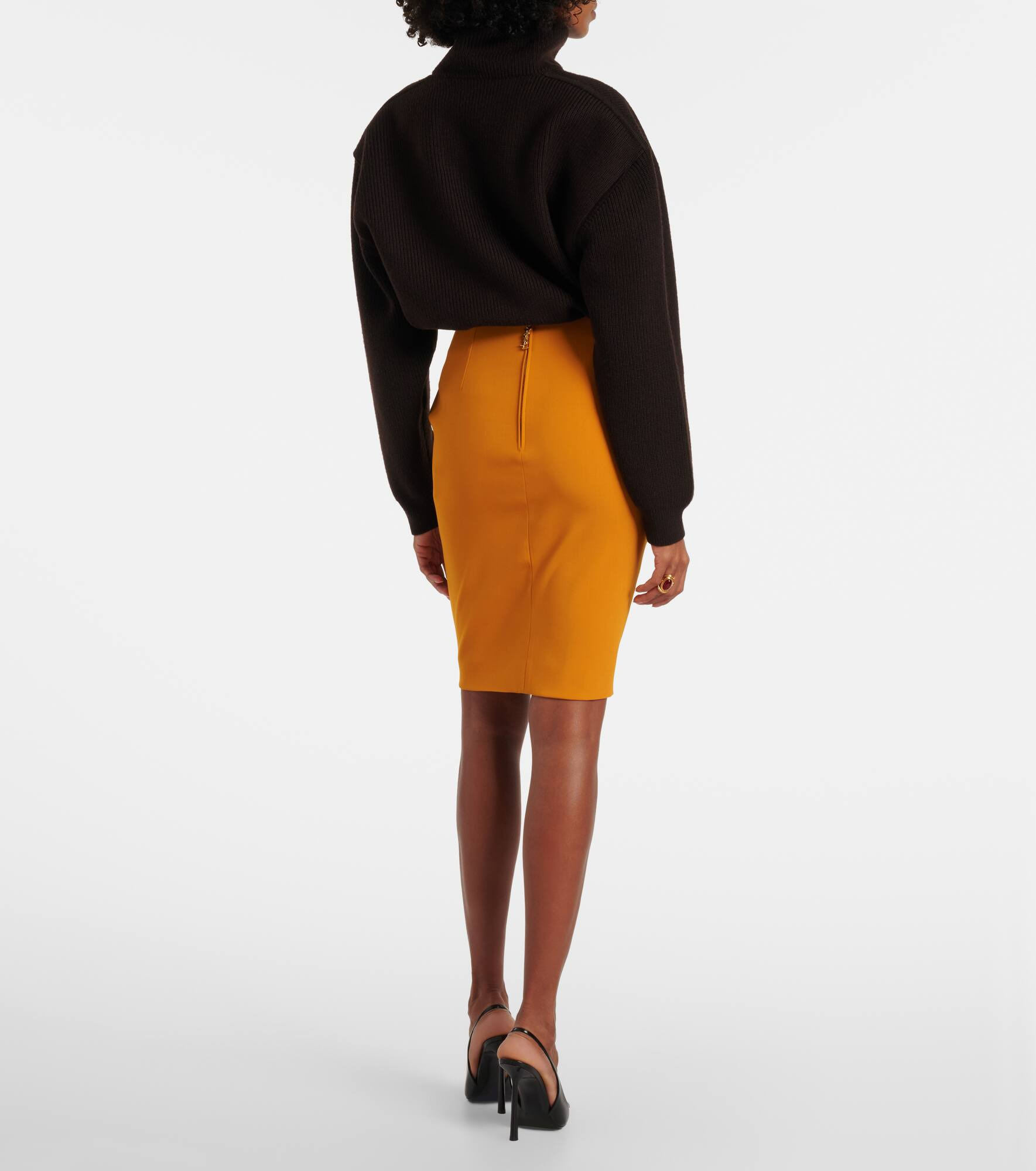 High-rise pencil skirt - 3