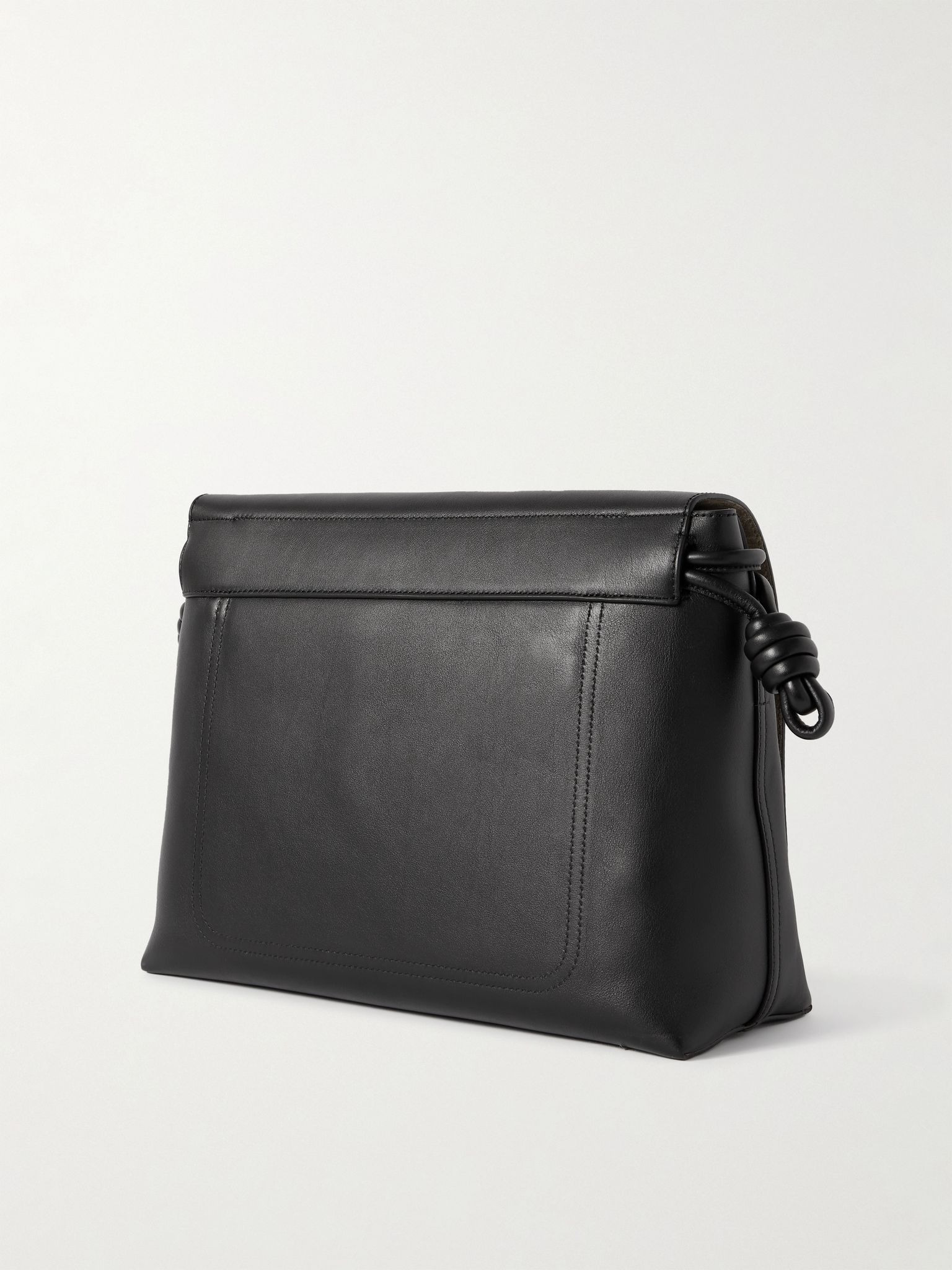 Flamenco Leather Messenger Bag Black - 3