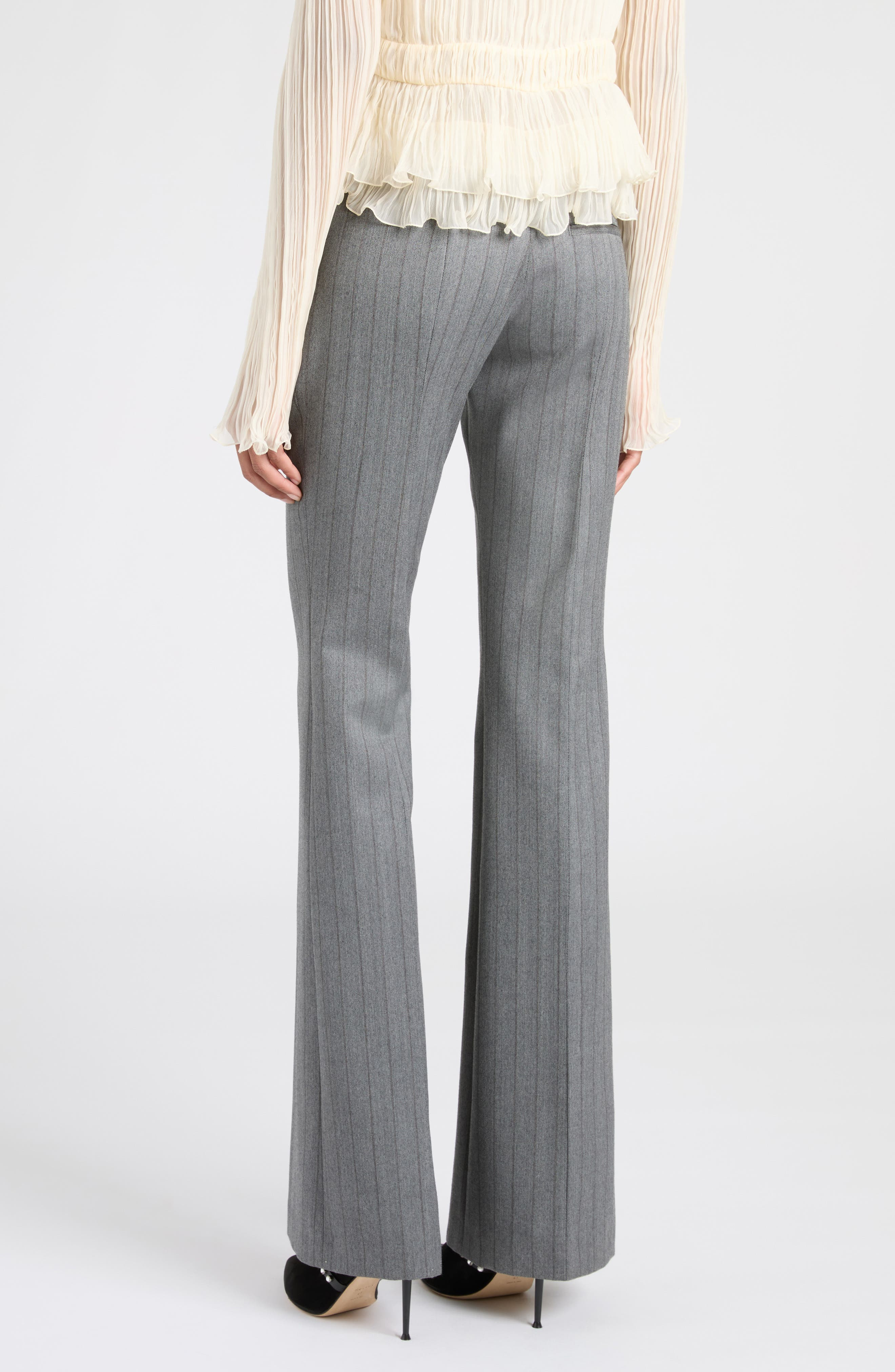McQueen Herringbone Wool Pants in Grey at Nordstrom - 3