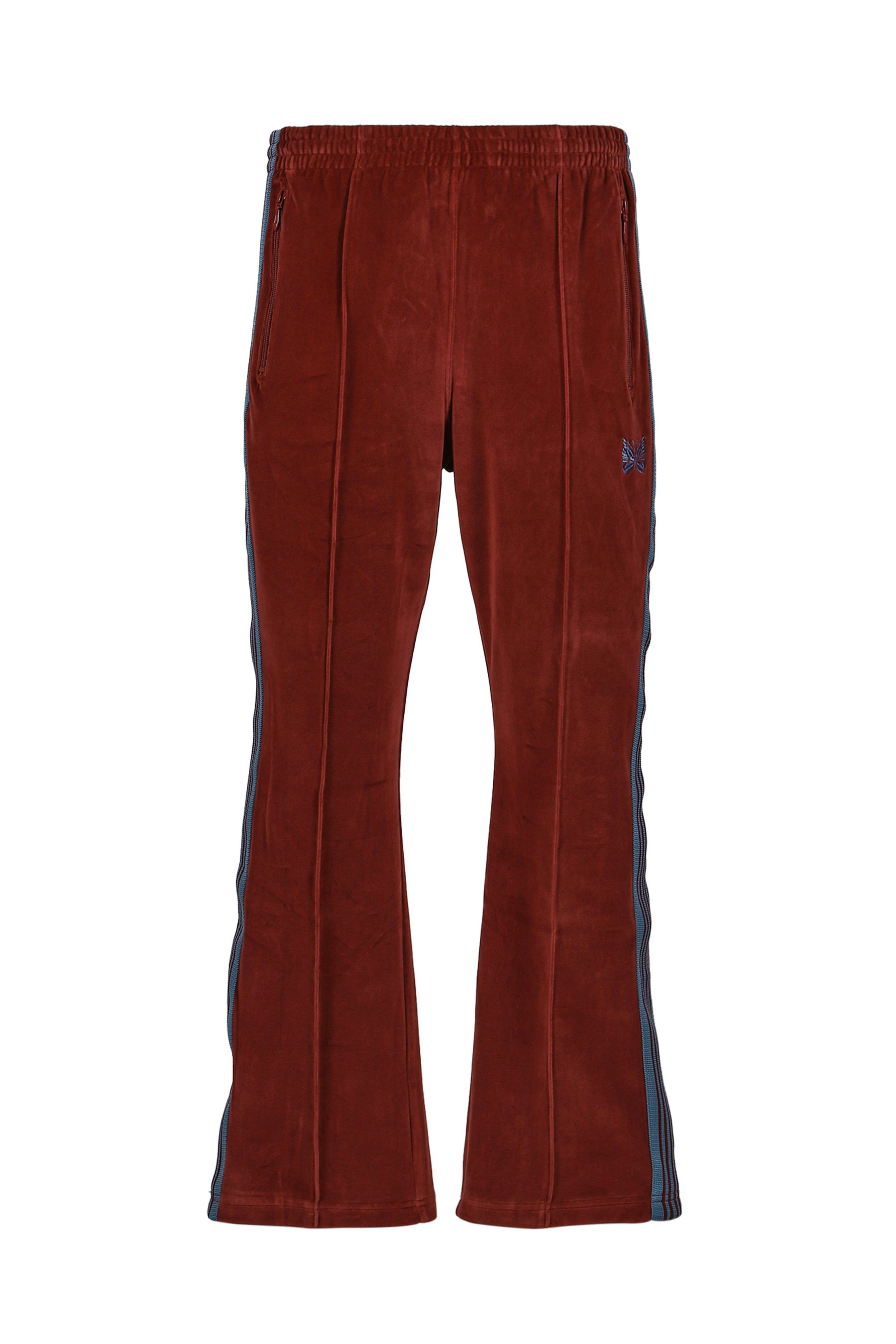 BOOT-CUT TRACK PANT - C/PE VELOUR / BUR - 8