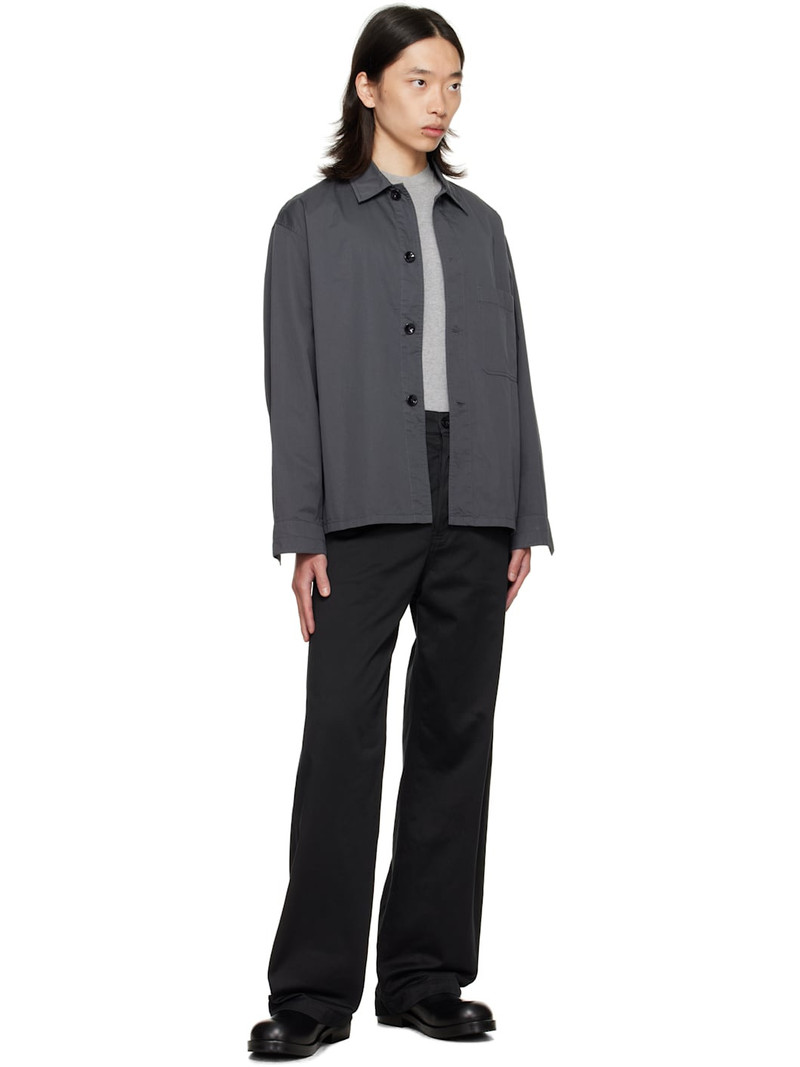 Dries Van Noten Black Sateen Trousers outlook