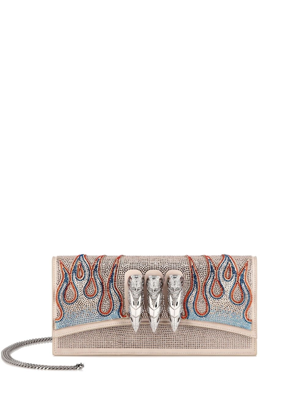 rhinestone-embellished clutch bag - 1