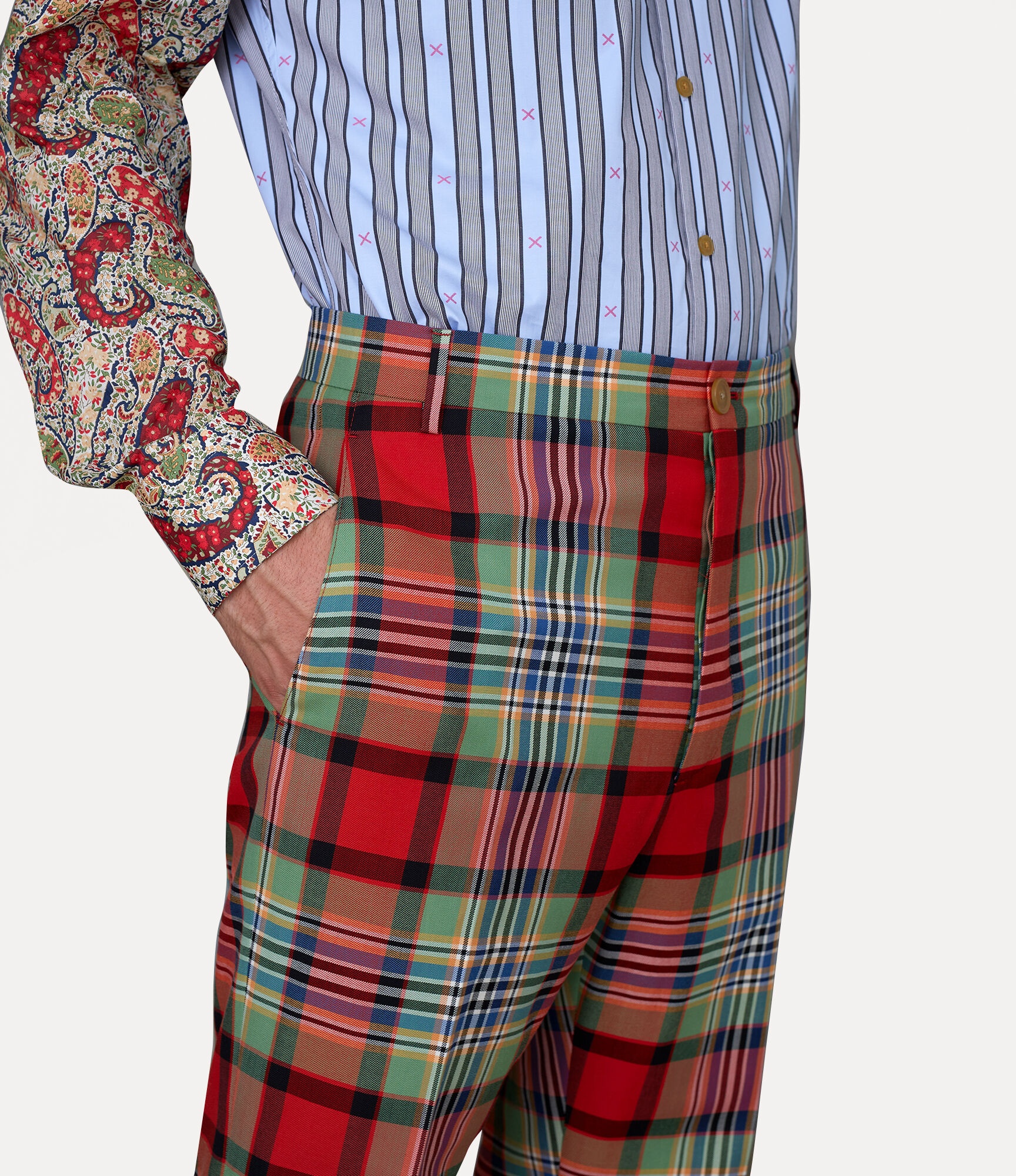 CROPPED GEORGE TROUSERS TARTAN - 4