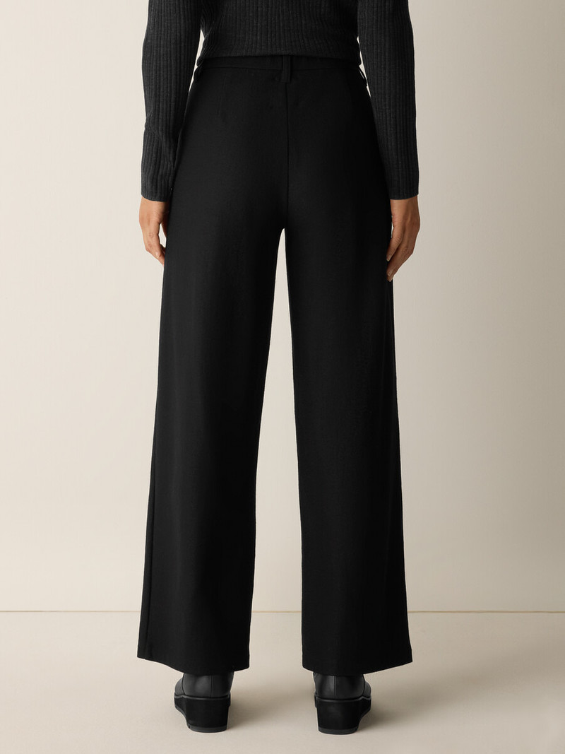 Felted Wool Jersey Wide-Leg Trouser 4